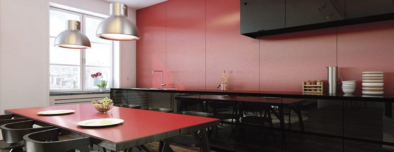 Textured lacquered glass