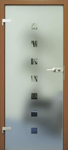 Drzwi szklane - z sitodrukiem